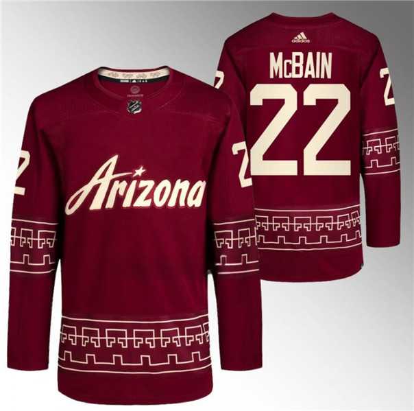 Mens Arizona Coyotes #22 Jack McBain Garnet Alternate Pro Jersey Dzhi->arizona coyotes->NHL Jersey